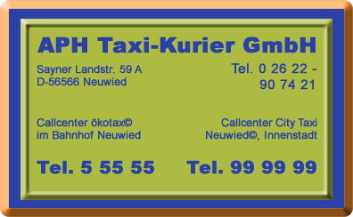 Impressum von APH Taxi-Kurier GmbH